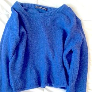 Blue Brandy Melville Cropped Sweater
